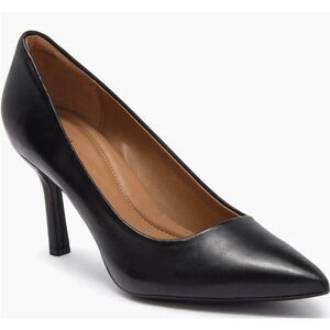 Nordstrom Rack Pumps Size 8 Black Leather Pointed Toe Cushioned